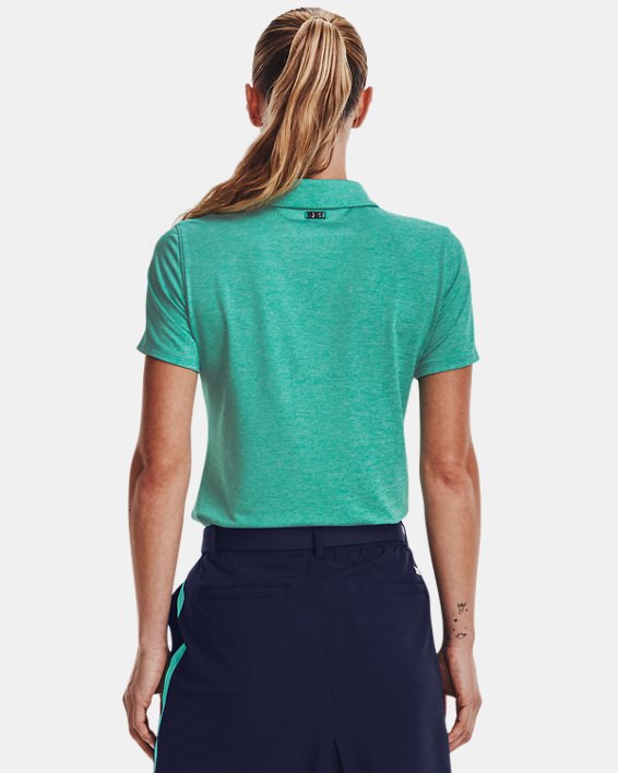 Women's UA Zinger Short Sleeve Polo, Green, pdpMainDesktop image number 1